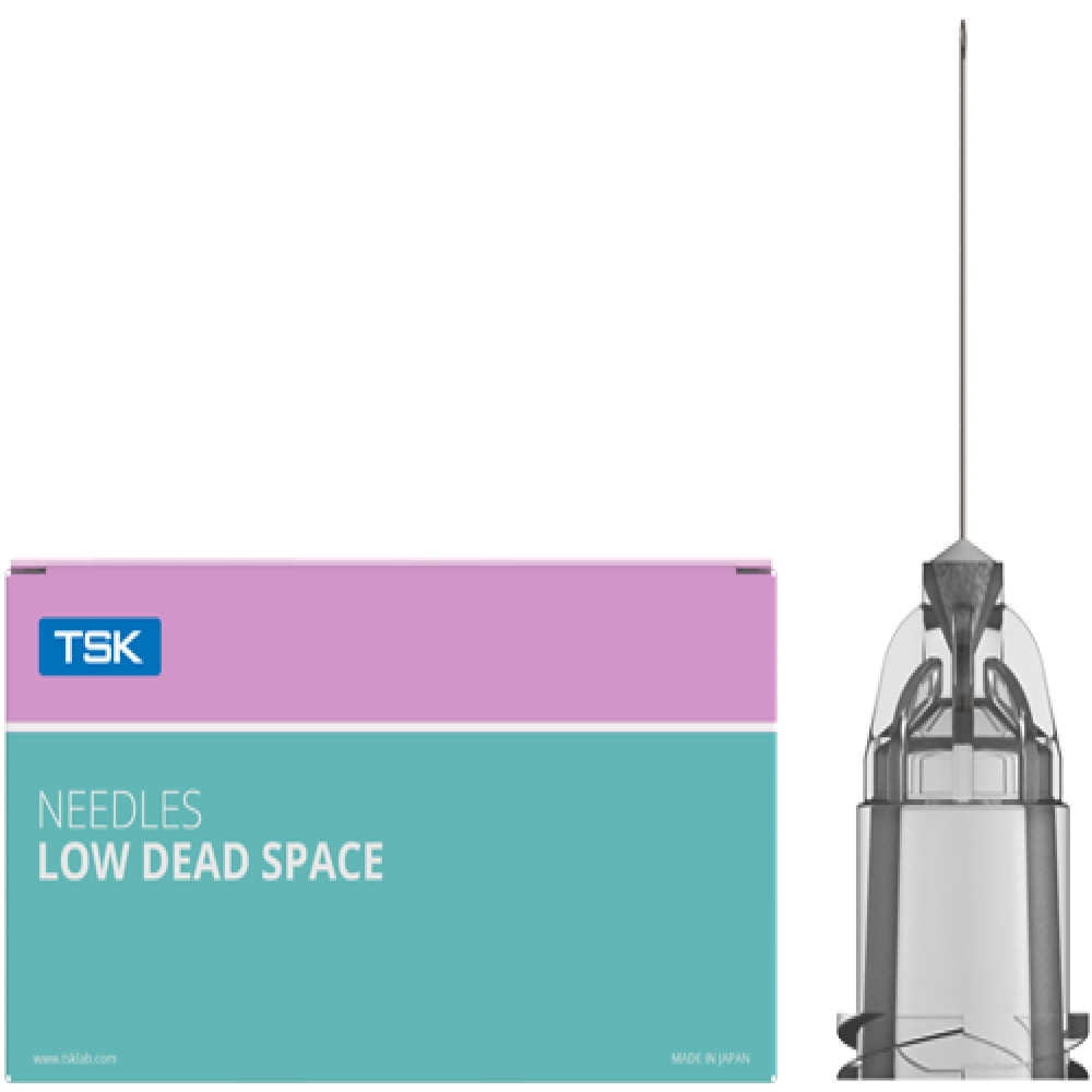 TSK Low Dead Space Hub Needle 33G x 13mm (1/2”) LDS-33013 1 BOX OF 100