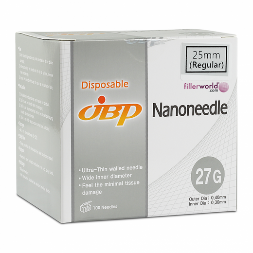 Jbp Nanoneedle 27G 25mm Regular (100 UTW needles) Exp date 05.12.25