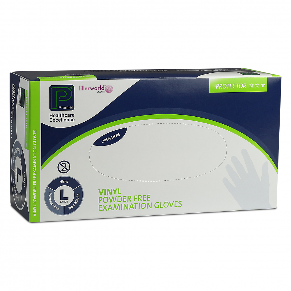 Vinyl Powder Free Gloves Large 1 box of 100 (PMP5860)