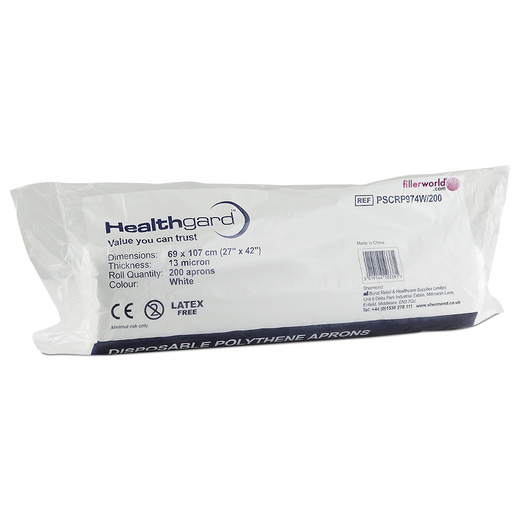 Healthgard Disposable Polythene Aprons ( 1 Roll) REF PSCRP974W/200