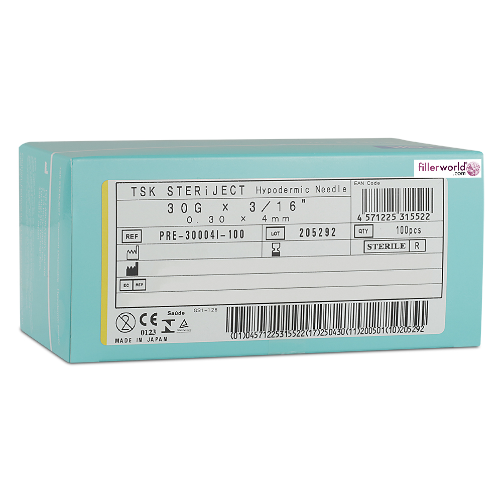 TSK Pre Regular Hub Needle 30G x 4mm (3/16