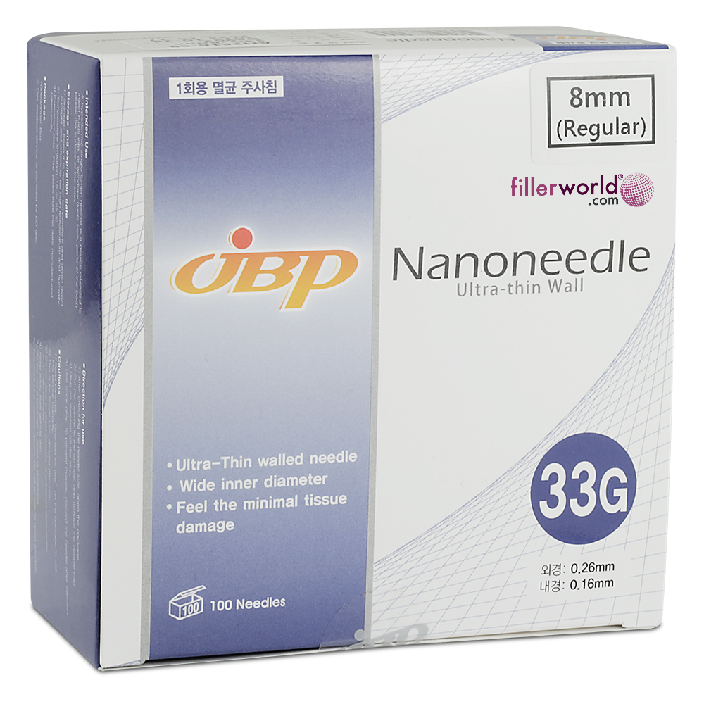 Jbp Nanoneedle 33G 8mm Regular (100 UTW needles)