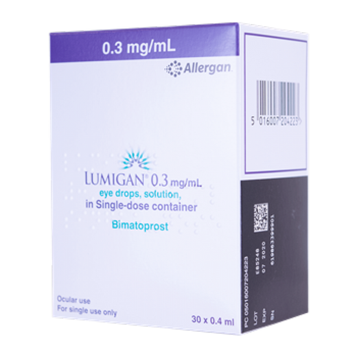 Lumigan 0.3mg/ml Unit Dose Eye Drops 0.4ml x 30