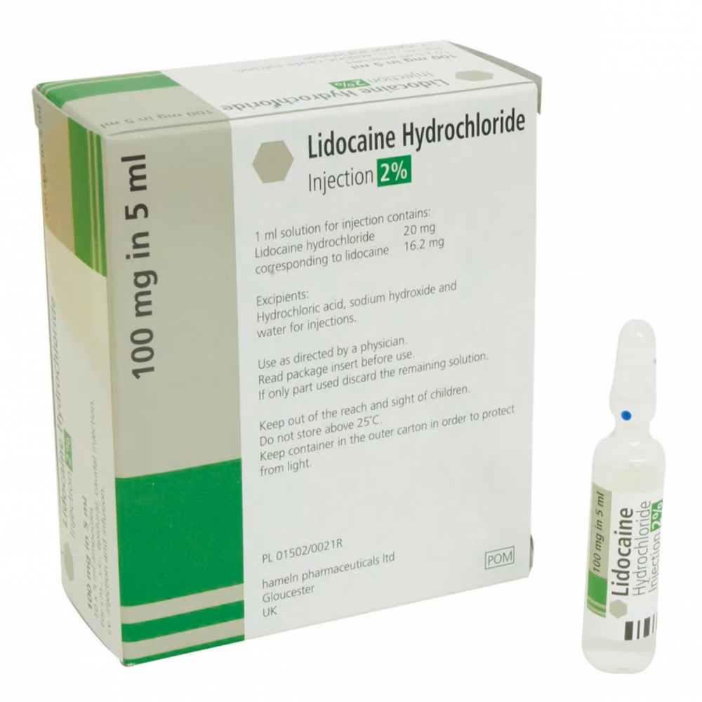 Lidocaine Hydrochloride Injection 2% (100mg in 5ml)