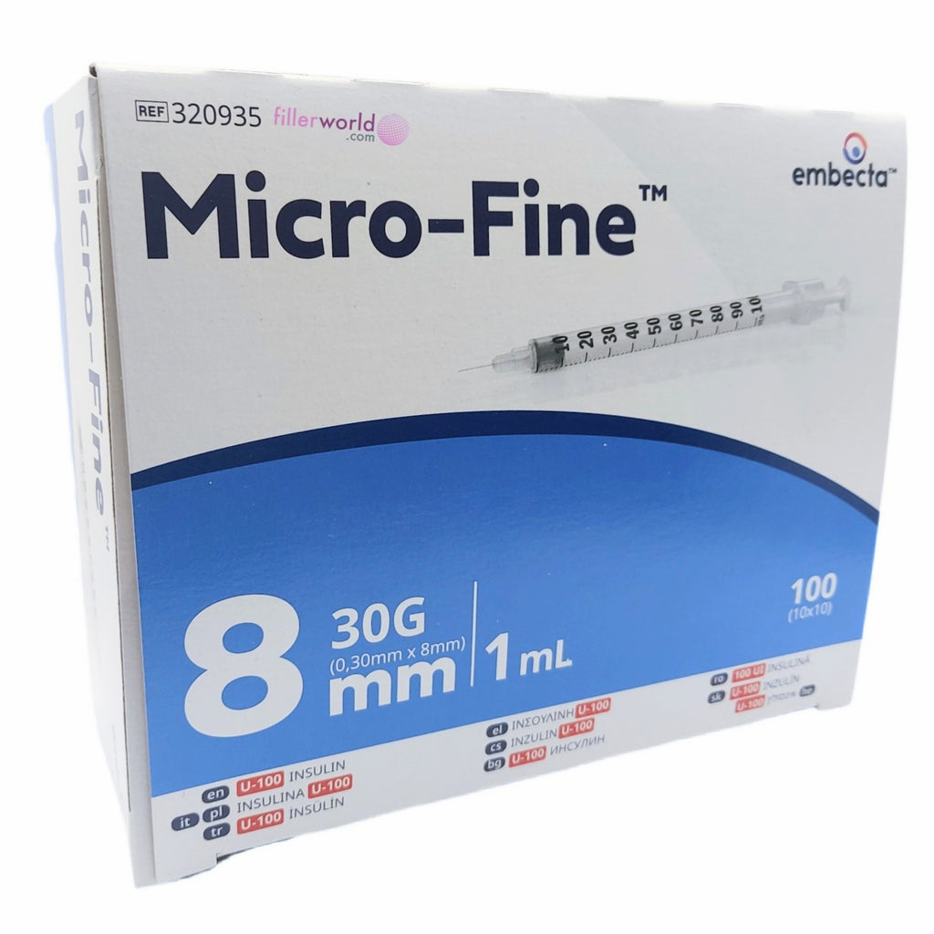 Embecta B3320935 Microfine Insulin syringe (1ml) 30G x 8mm needle