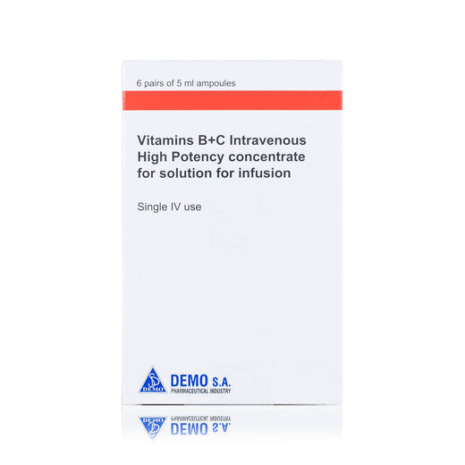 Vitamins B + C IV High Potency Concentrate for Solution for Infusion 5ml 6x2